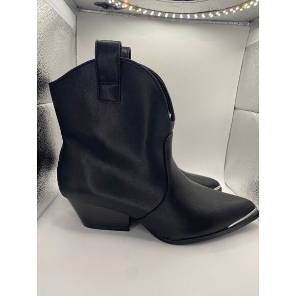 Universal Thread Henley Ankle Western Boots Black  Size 6.5 - Picture 4 of 7